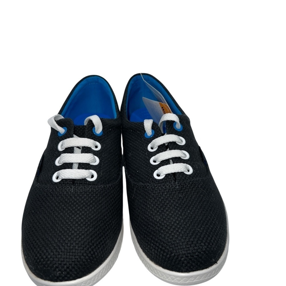 CROCS Women's Black Sneakers with Vibrant Blue Interior - Picture 6 of 7
